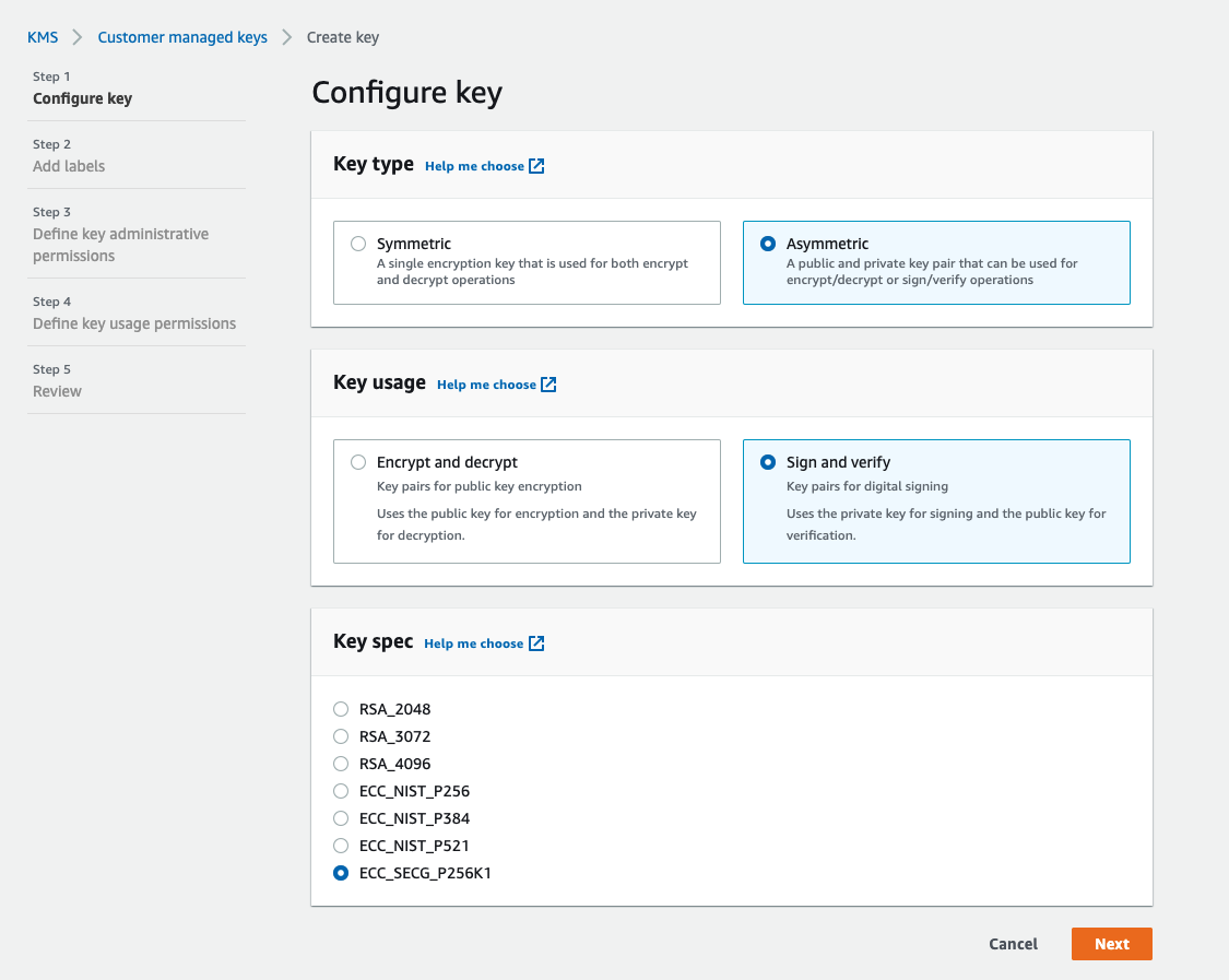 configure key